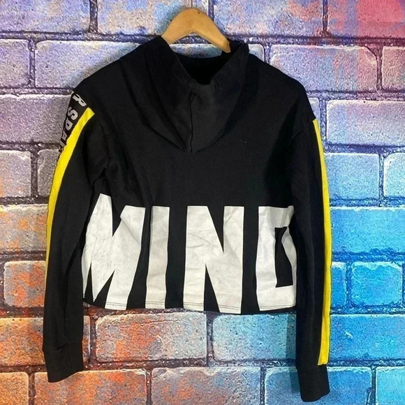 Marvel Tops - Marvel Avengers Women’s Black Yellow Cropped Hoodie XS